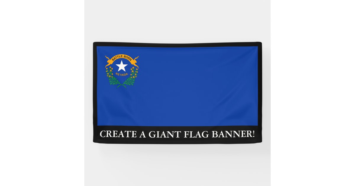 Nevada State Flag Banner Zazzle