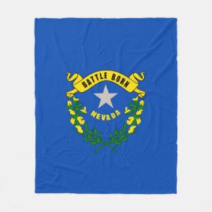 Nevada State Flag Design Fleece Blanket