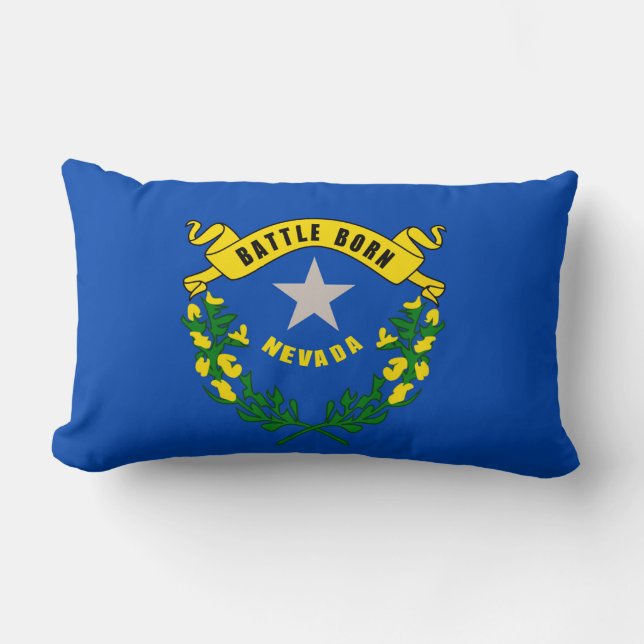 Nevada State Flag Design Lumbar Cushion (Front)