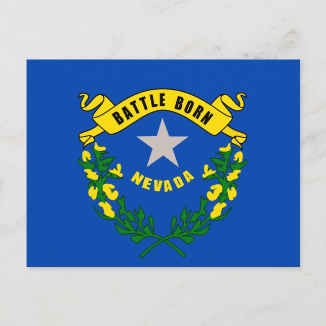 Nevada State Flag Design Postcard (Front)