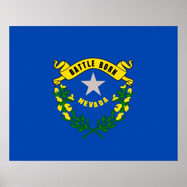Nevada State Flag Design Poster (Front)