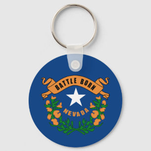 Nevada State Flag Key Ring