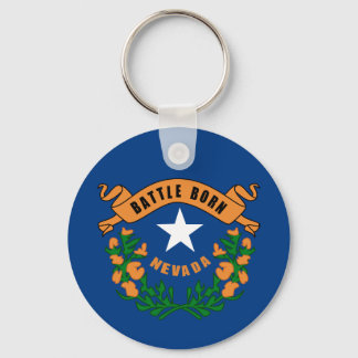 Nevada State Flag Key Ring