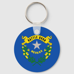 Nevada State Flag Key Ring