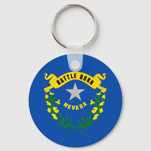 Nevada State Flag Key Ring (Front)