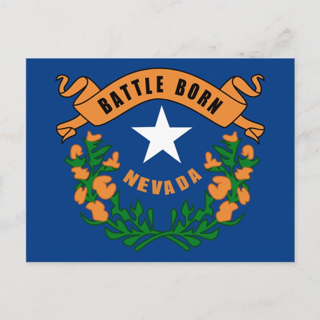 Nevada State Flag Postcard (Front)