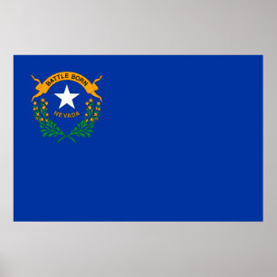 Nevada state flag poster