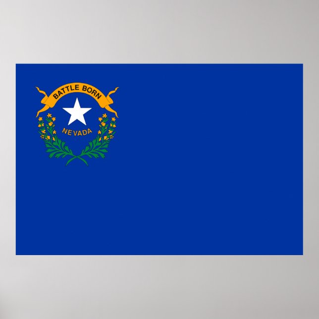 Nevada state flag poster (Front)