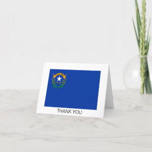 Nevada State Flag Thank You Card