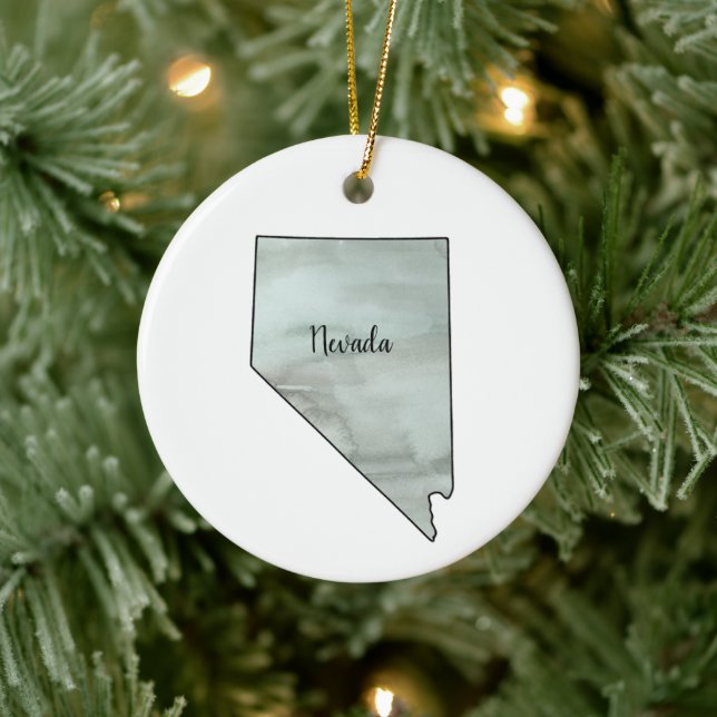 Nevada State Illustration Painting Ceramic Tree Decoration (Tree)