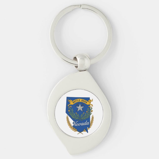 Nevada state pride key ring (Front)