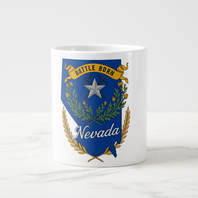 Nevada state pride large coffee mug (Front)