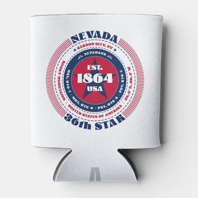 Nevada State Pride Monogram Cooler (Front)