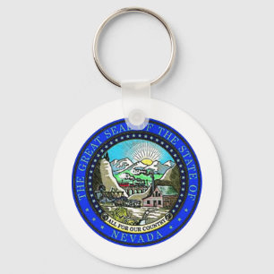 Nevada State Seal Key Ring