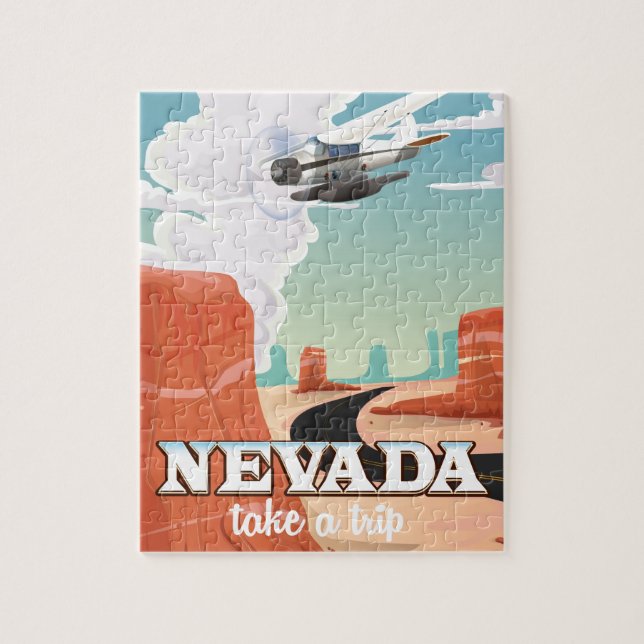 Nevada State vintage travel poster Jigsaw Puzzle (Vertical)
