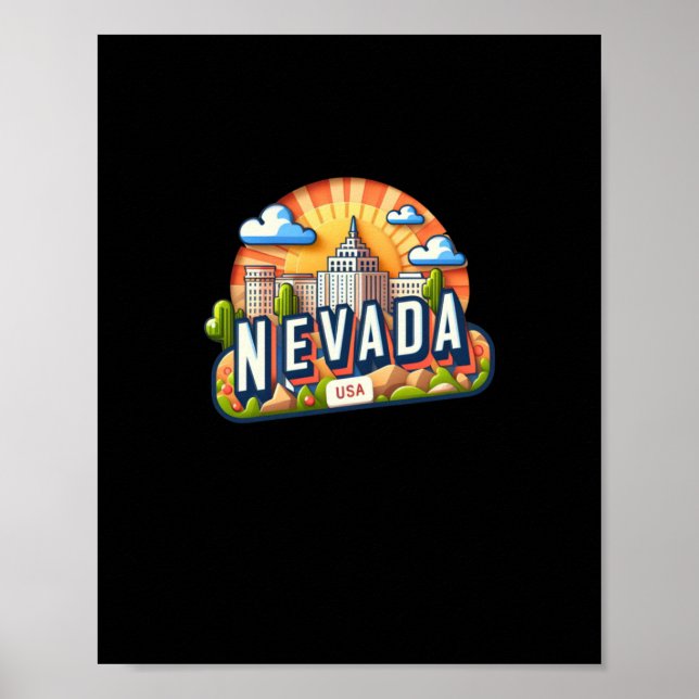 Nevada Sticker  Poster (Front)
