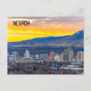 Nevada Sunset Over Mountains Postcard