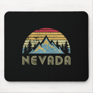 Nevada Tee - Retro Vintage Mountains Nature Hiking Mouse Mat