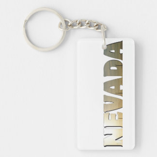 Nevada Text or Typography Key Ring