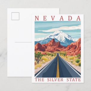 Nevada the Silver State USA Travel Place Postcard