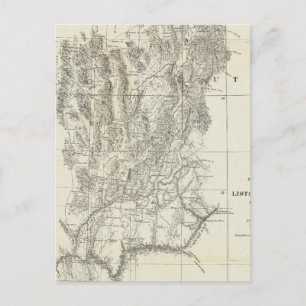 Nevada, Utah, and Arizona Map Postcard