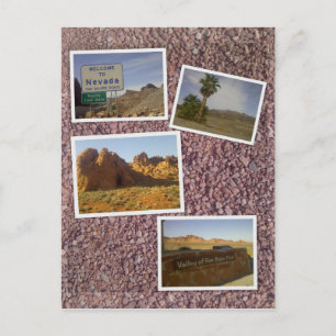 Nevada - Valley of Fire Desert Collage Postcard