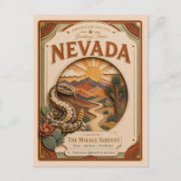 Nevada Vintage Paper Cut American Arcana