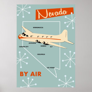 Nevada Vintage style travel poster