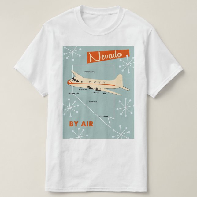 Nevada Vintage style travel poster T-Shirt (Design Front)