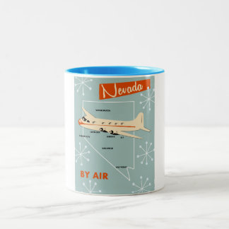 Nevada Vintage style travel poster Two-Tone Coffee Mug