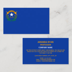 Nevadan Flag, Flag of Nevada Business Card