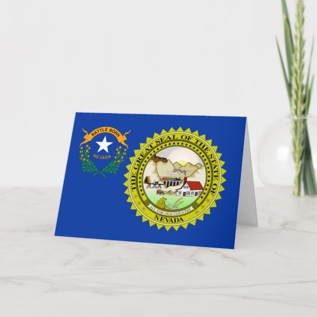 Nevadan Flag & Seal, Flag of Nevada Card (Front)