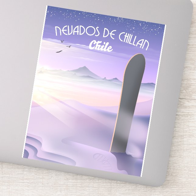 Nevados de Chillan, Chile Snowboarding poster. (Detail)