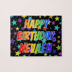 "NEVAEH" First Name, Fun "HAPPY BIRTHDAY" Jigsaw Puzzle