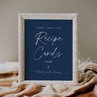 NEVE Navy Recipe Card Sign - Leave Your Recipe