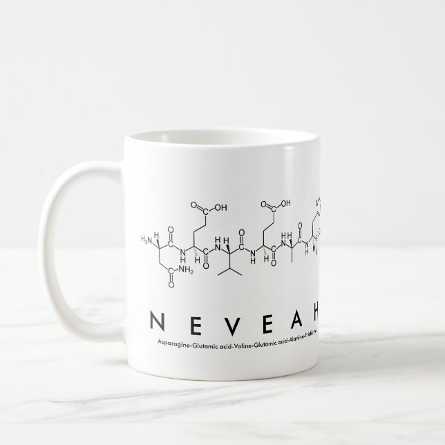 Neveah peptide name mug (Left)