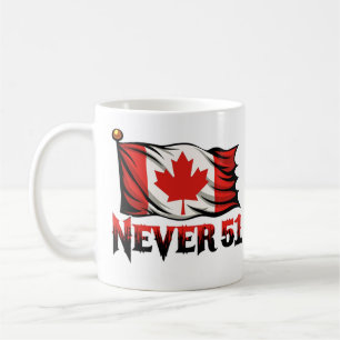 Never 51, Canada Canadian Flag, Coffee Mug