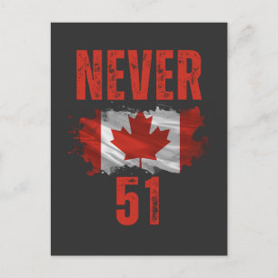 Never 51 Canada is not for sale Postcard