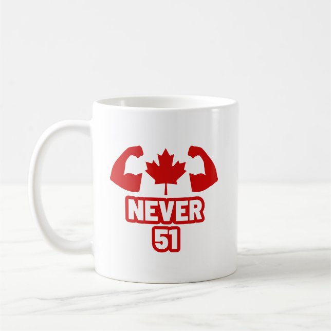 Never 51 Canada Strong Coffee Mug (Left)