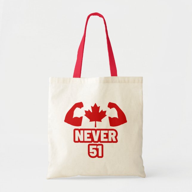 Never 51 Canada Strong Tote Bag (Front)