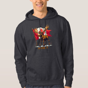 Never 51, Moose, Canada Canadian Flag Maple Leaf, Hoodie