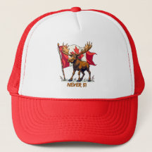 Never 51, Moose, Canada Canadian Flag Maple Leaf,