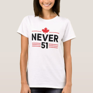 Never 51 State Canada Flag – Proud and Patriotic T-Shirt