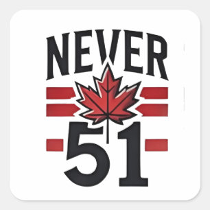 Never 51st Funny Canada is not Fot Sale Square Sticker