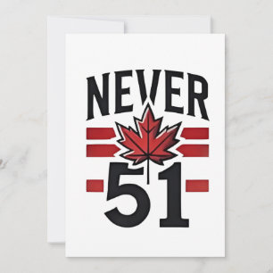 Never 51st Funny Canada is not Fot Sale Thank You Card