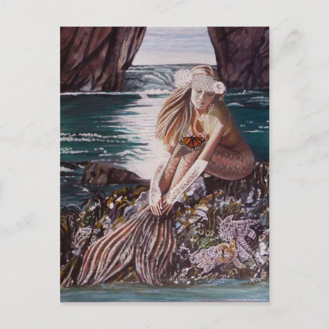 Never A Bride Mermaid Postcard (Front)