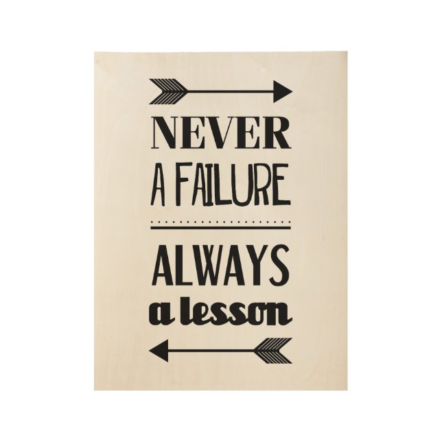 Never a failure always a lesson inspiration poster (Front)