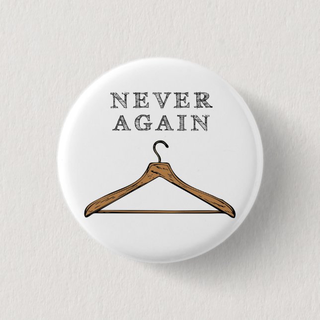 Never Again 3 Cm Round Badge (Front)