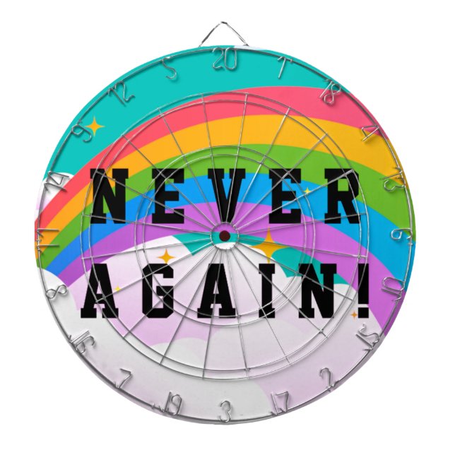NEVER AGAIN DARTBOARD (Front)