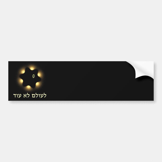 Never Again Fractal Star Of David Bumper Sticker (Front)
